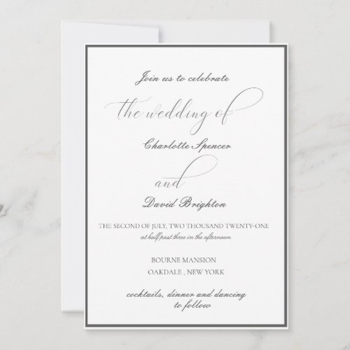 CharlB Calligraphy The Wedding Of Inv_ Mod7 Invitation
