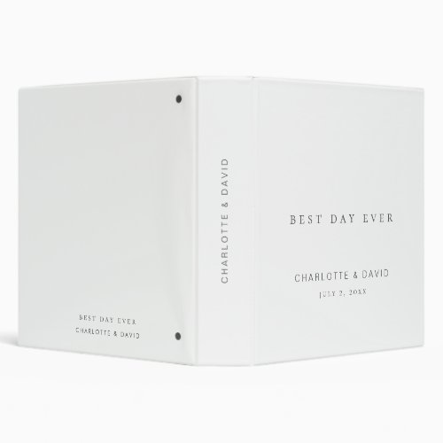 Charl B Charcoal Best Day Ever Photo Album 3 Ring Binder