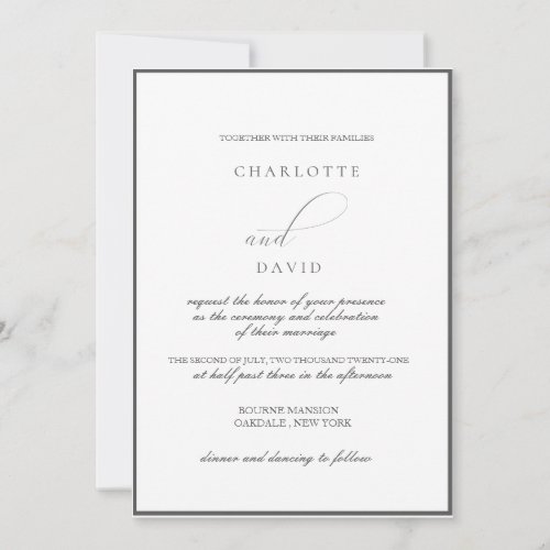 CharlBGrey   At The Ceremony And  Wedd Invitation