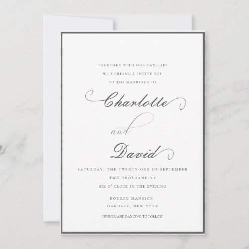 CharlB Grey Cordially Invite You Wedding