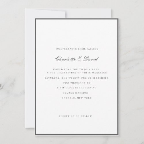 CharlB Grey Would Love You To Join Wedding Invitation