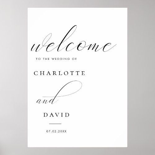 Charl B  Wedd Greeting Welcome Poster 20x28