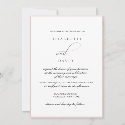 CharlFBlack   At The Ceremony And Wedd Invitation