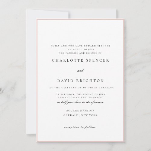 CharlFBlackBrides Parent Deceased Casual Style Invitation