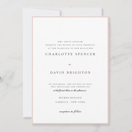 CharlFBlack Brides Parent Widow Wedding  Invitation