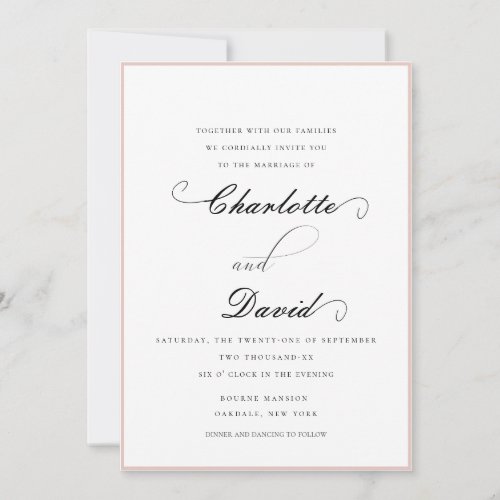 CharlF  Black Cordially Invite You Wedding 