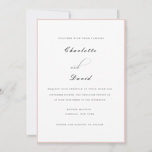CharlF Black  Request Your Presence  Wedding  Invitation