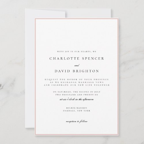 Charl F Black Second Marriage _ Model 1 Wedding Invitation