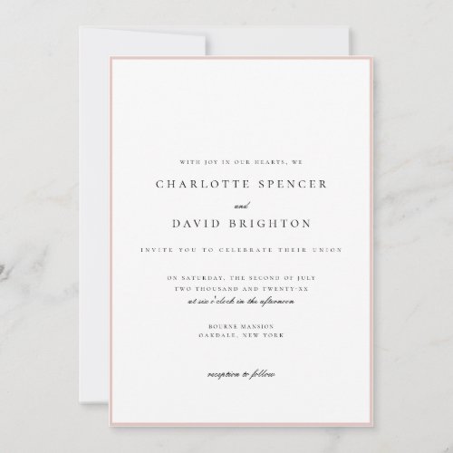 Charl F Black Second Marriage _ Model 2 Wedding Invitation