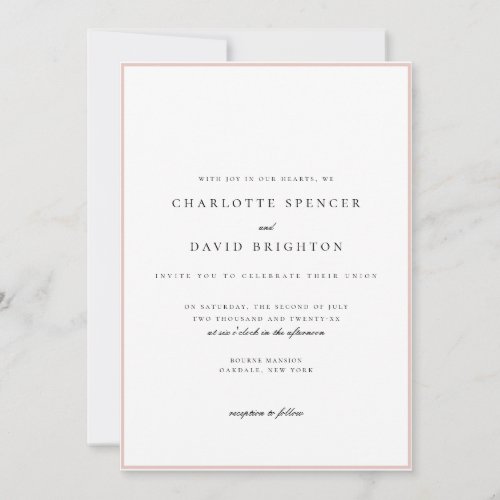 Charl F Black Second Marriage _ Model 2 Wedding Invitation