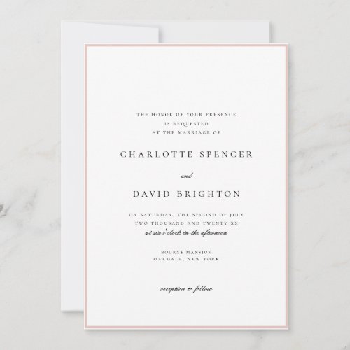 Charl F Black Second Marriage _ Model 3 Wedding Invitation