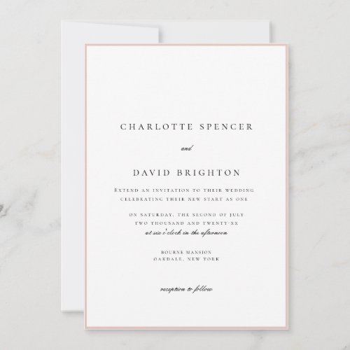 Charl F Black Second Marriage _ Model 4 Wedding Invitation