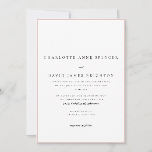 Charl F Black Second Marriage _ Model 6 Wedding Invitation