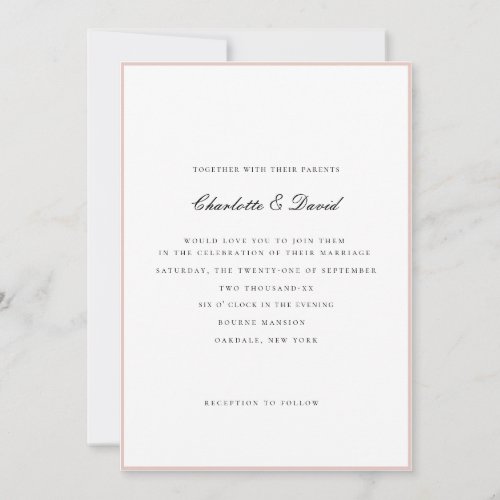 Charl F  BlackWould Love You To Join Wedding  Invitation