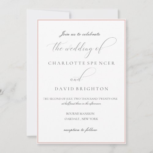CharlF CalligrTypog The Wedding Of Inv_ Mod3 Invitation
