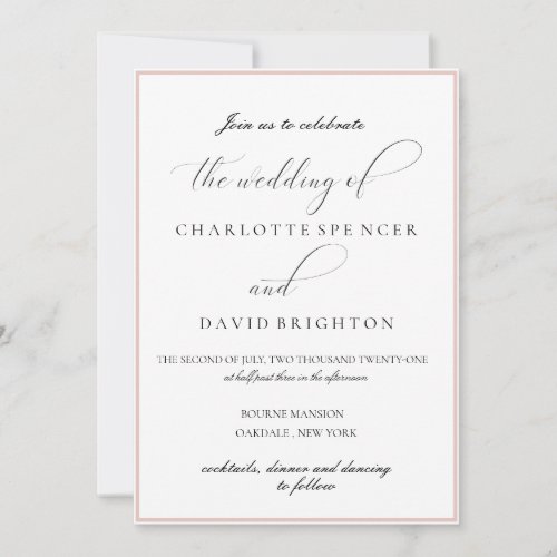 CharlF CalligrTypog The Wedding Of Inv_ Mod5 Invitation