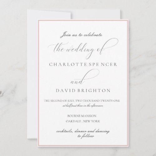 CharlF CalligrTypog The Wedding Of Inv_ Mod8 Invitation