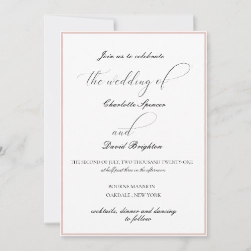 CharlF Calligraphy The Wedding Of Inv_ Mod6 Invitation