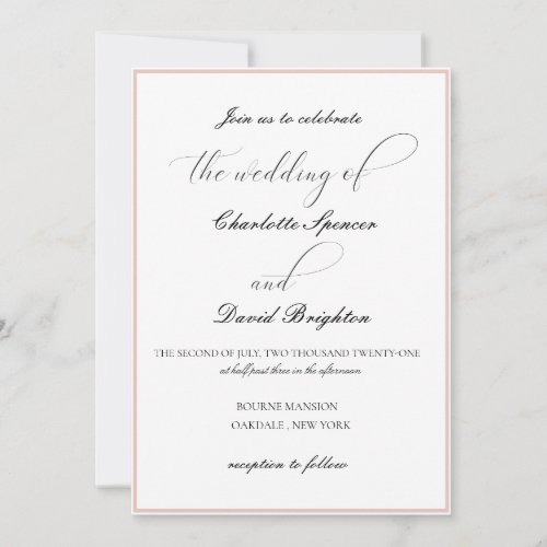 CharlF Calligraphy The Wedding Of Inv _ Model1 Invitation