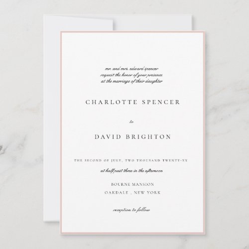 CharlF  Elegant Black CalligrTypogr Wedding  Invitation