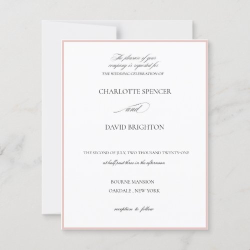 CharlF_Elegant Wedding Blush Frame 425x55 Invitation