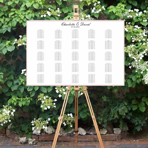 CharlF Elegant XL Wedding Landscape Seating Chart