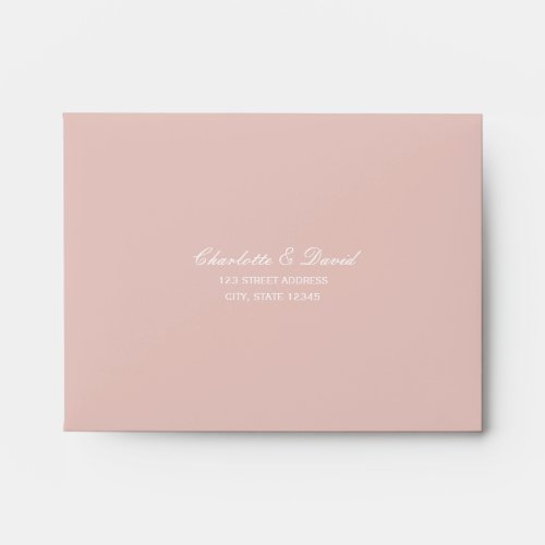 CharlF Floral Calligraphy Self_Addr RSVP Env Envelope