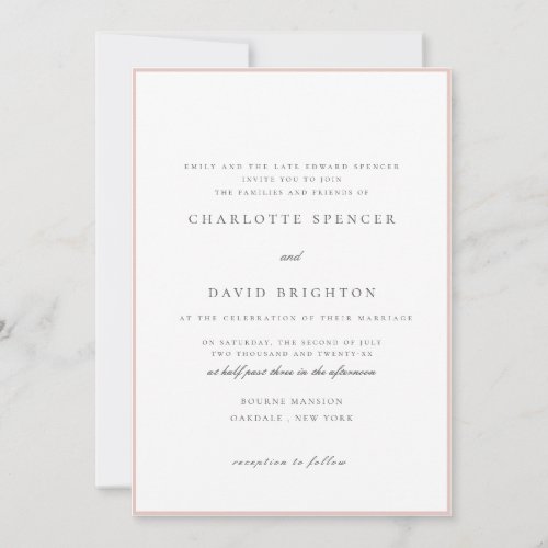 CharlFGrey Brides Parent Deceased Casual Style Invitation