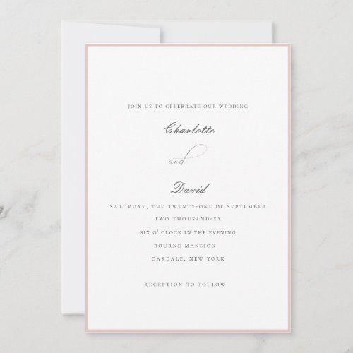 CharlF  Grey Join us To Celebrate  Wedding  Invitation