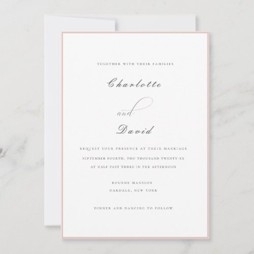 CharlF  Grey  Request Your Presence  Wedding  Invitation