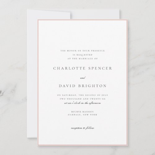 Charl F  Grey Second Marriage _ Model 3 Wedding Invitation