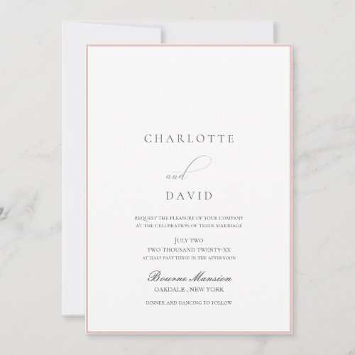 CharlF  Grey The Pleasure of  Wedding  Invitation