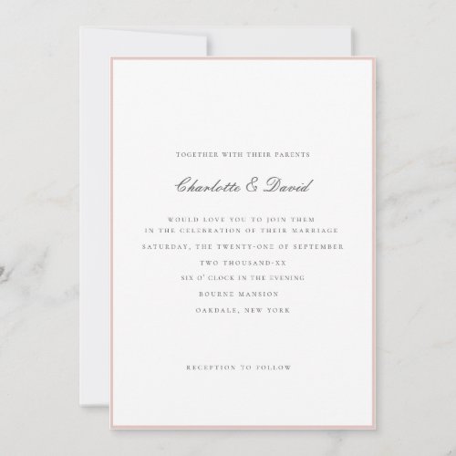 Charl F  Grey Would Love You To Join Wedding  Invitation