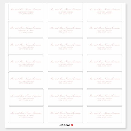 CharlF Wedd Guest Address Labels_Blush Script Sticker