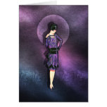 CHARLA, Art Deco Lady in Purple and Steel Blue
