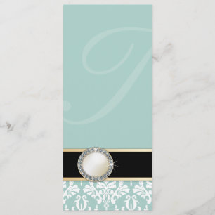 Charlamain Vintage Damask Wedding Menu