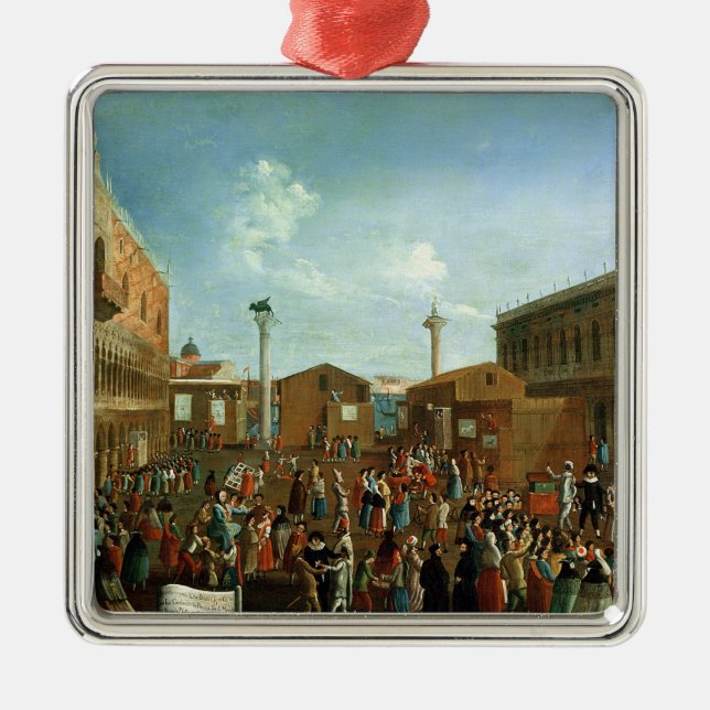 Charlatans in the Piazzetta San Marco, Venice Metal Ornament (Front)