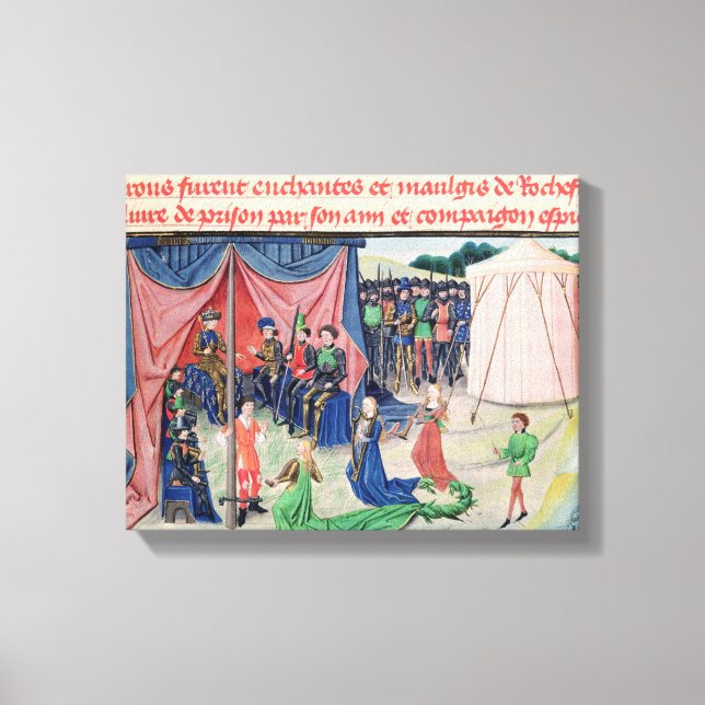 Charlemagne and his barons being enchanted canvas print (Front)