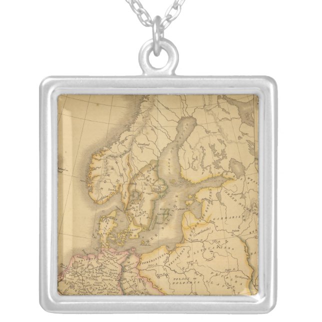 Charlemagne Empire Silver Plated Necklace (Front)