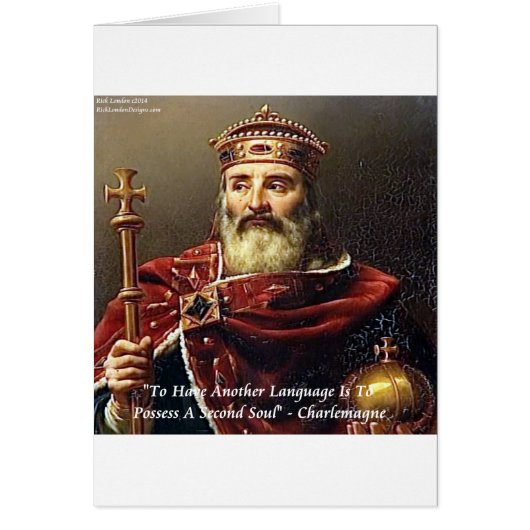 Charlemagne & Famous Languages Quote Cards (Front)