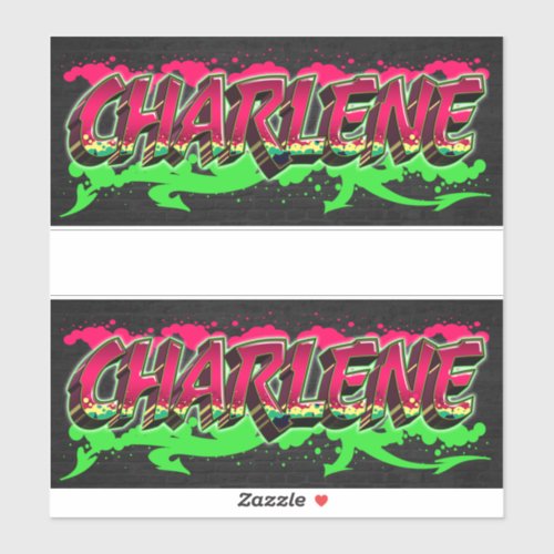 Charlene First Name Name Graffiti Sticker