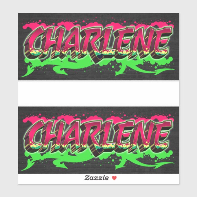 Charlene First Name Name Graffiti Sticker (Sheet)