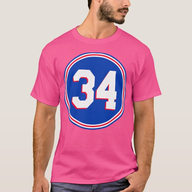 Charles Barkley Number 34 Jersey Philadelphia 76Er T-Shirt (Front)