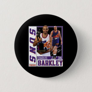 Charles Barkley The Chuck Basketball Legend Signat Button