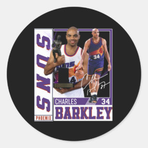 Charles Barkley The Chuck Basketball Legend Signat Classic Round Sticker