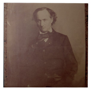 Charles Baudelaire (1820-1867), French poet, portr Tile