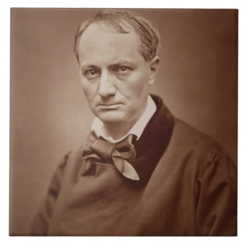 Charles Baudelaire 1821_67 French poet portrai Tile
