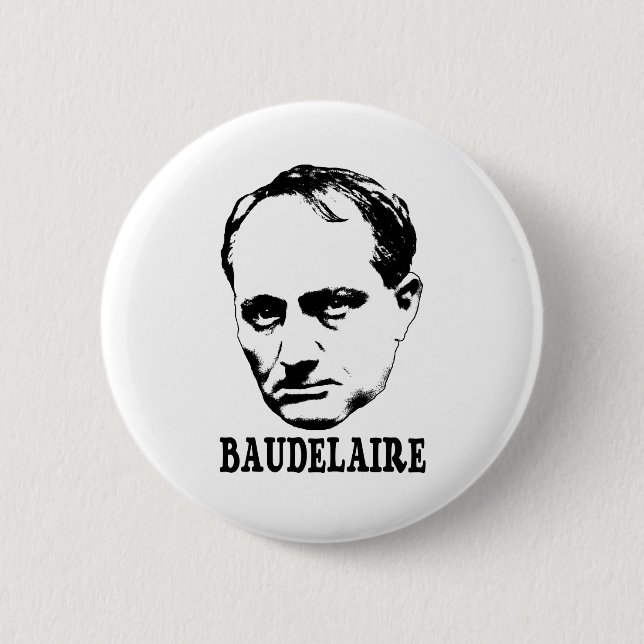 Charles Baudelaire Pinback Button (Front)