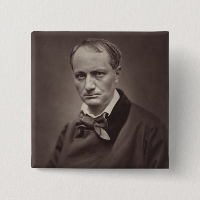 Charles Baudelaire Pinback Button (Front)