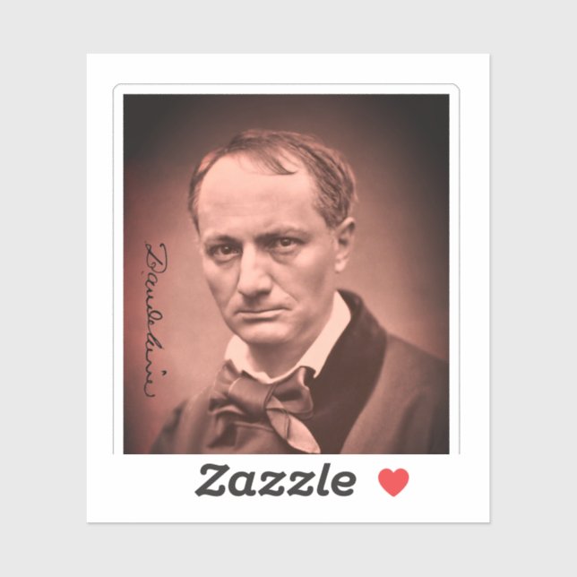 Charles Baudelaire Square Sticker (Sheet)